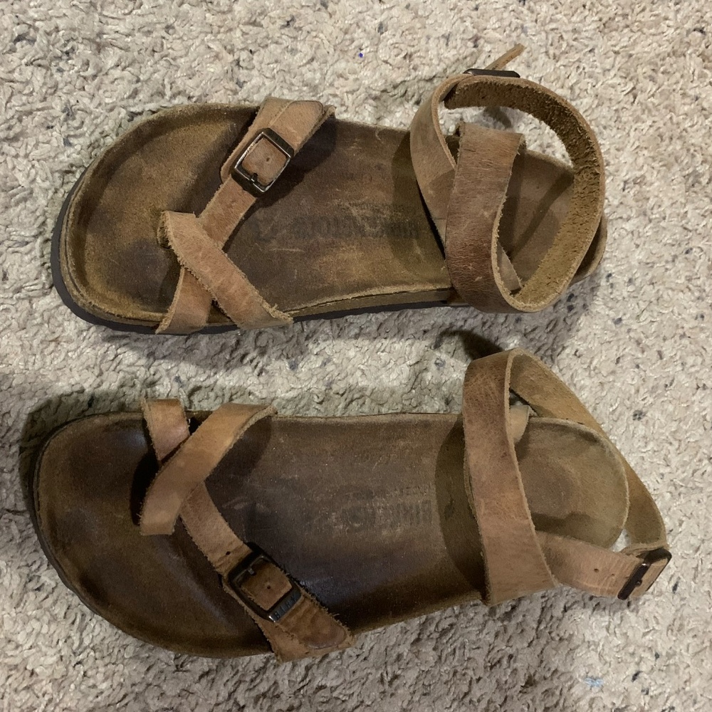 Brown Birkenstock Strappy Ankle 38